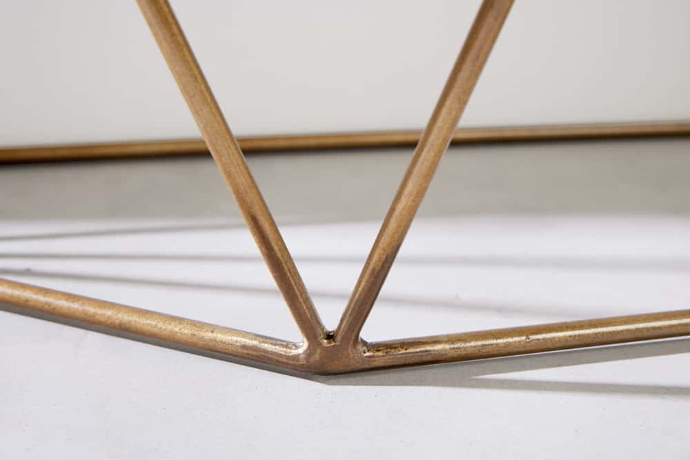 Filigrane Konsole DIAMOND 90cm Mango messing Massivholz Metall