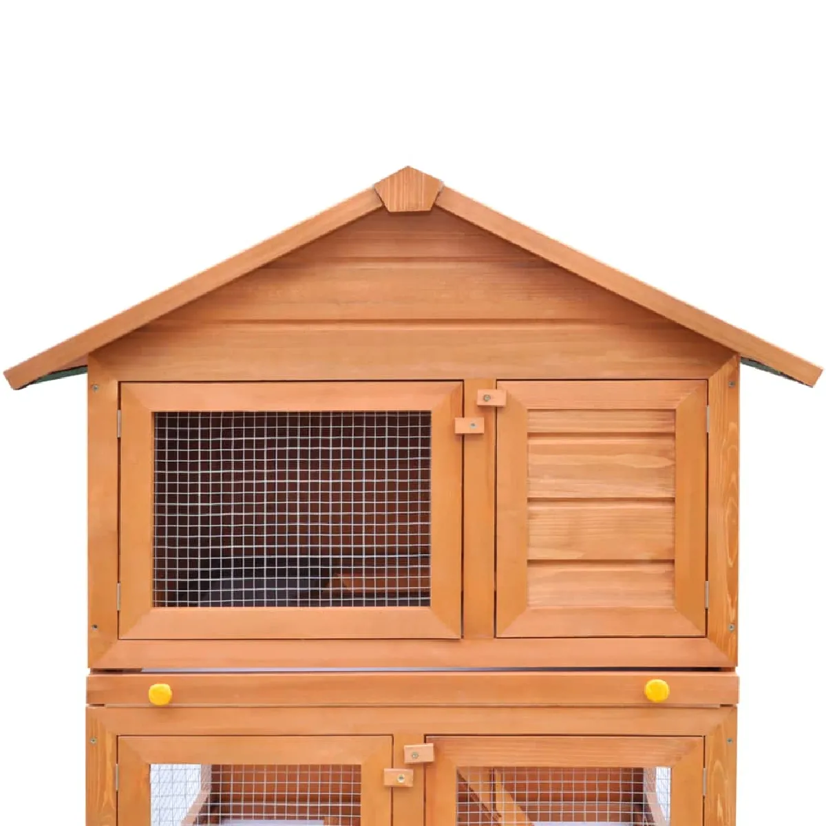 vidaXL Clapier d'extérieur Enclos pour petits animaux 3 niveaux