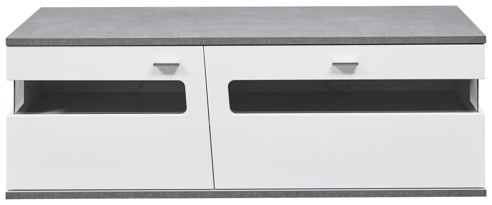 TV-Element MARIE 138 x 47 x 50 cm Holznachbildung weiß Hochglanz