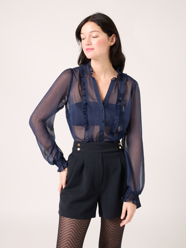 Chemise détails métalisés