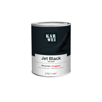 KARWEI binnenlak hoogglans RAL 9005 jet black 750 ml