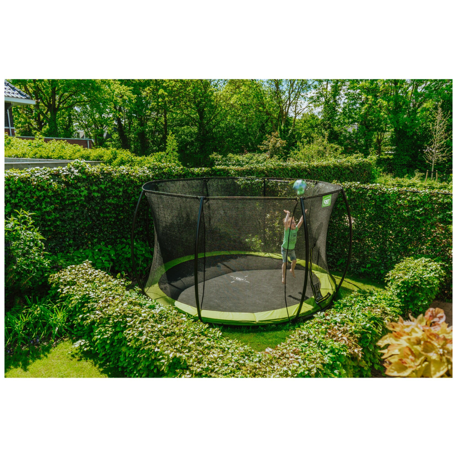 EXIT Silhouette inground trampoline ø366cm met veiligheidsn