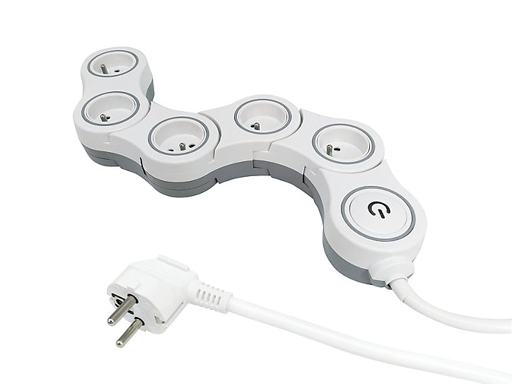Multiprise avec interrupteur 5 prises Diall modulable 2m