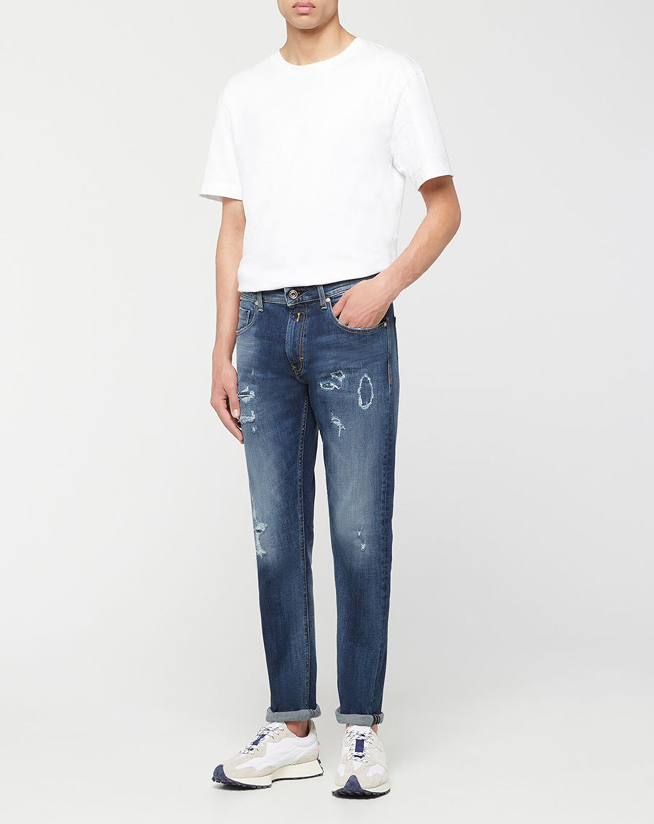 Replay Jean Replay Broken Edge bleu moyen