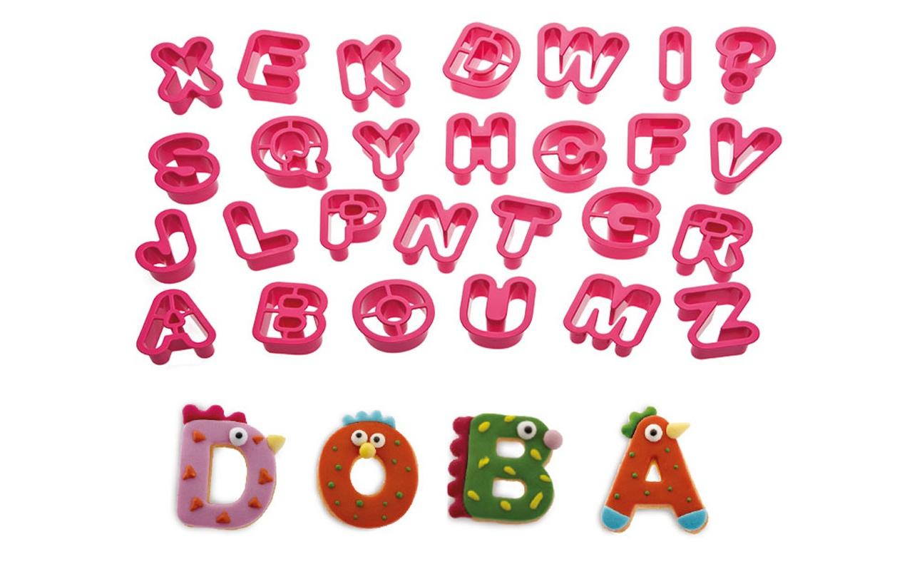 Guetzli-Ausstecher-Set 27 Stück, AlphabetAusstecher in Buchstabenform