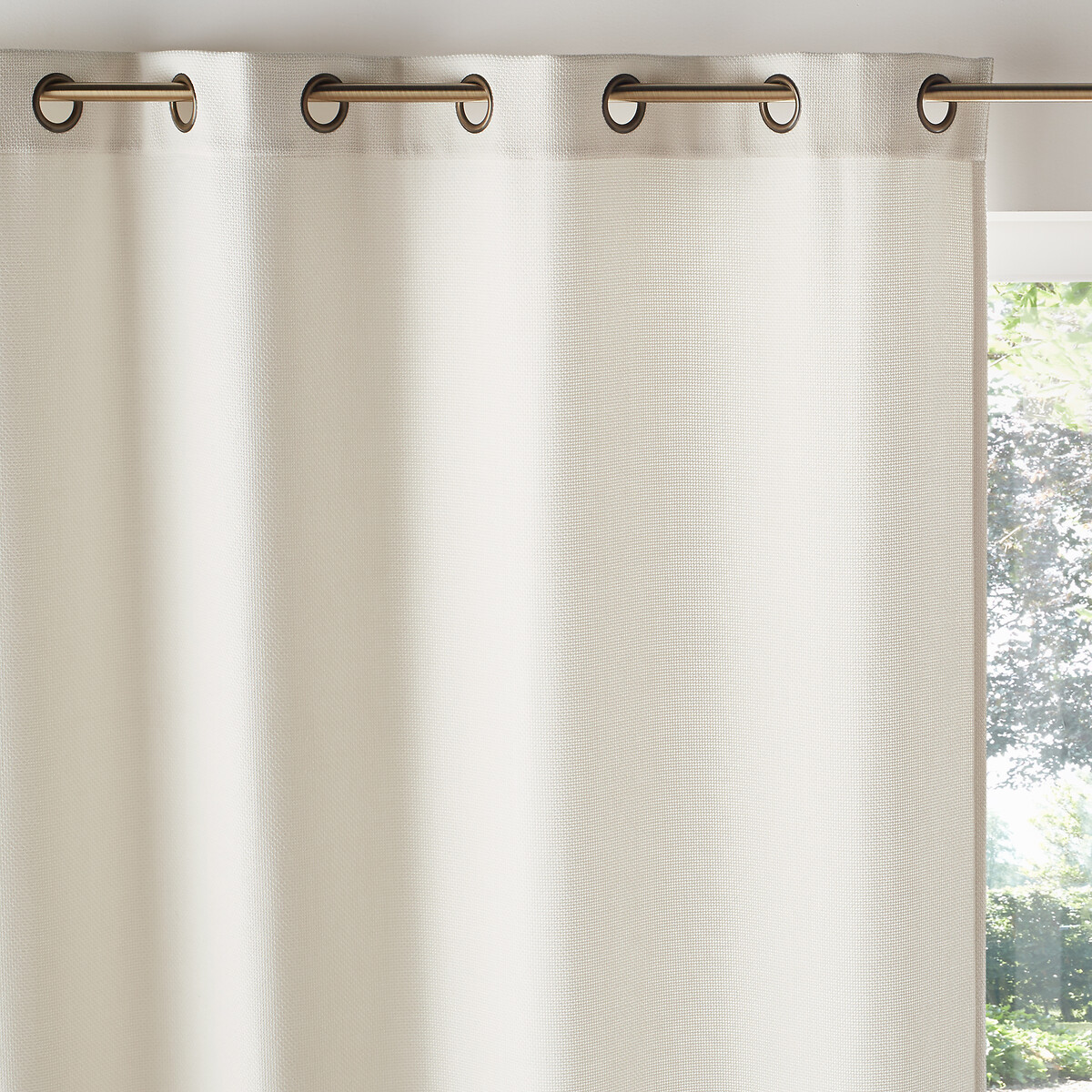 LA REDOUTE INTERIEURS<br>Cortina com acabamento trançado e ilhós Montego