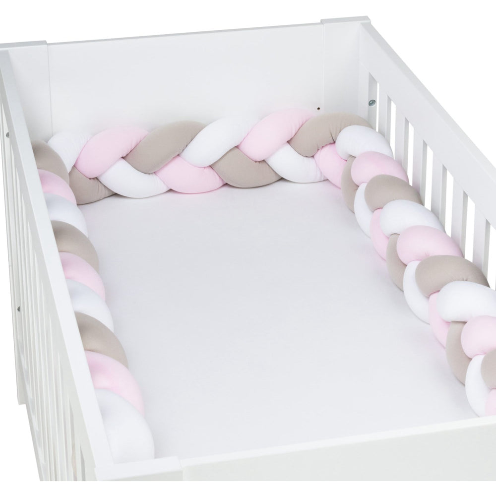Køb babybay® Flettet Sengerand White/Beige/Rosé 280 Cm