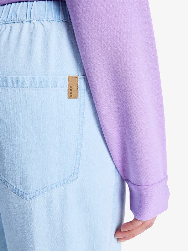 Slow Swell Pantalon en denim léger Bleu Femme