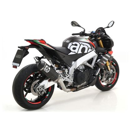 Silencieux Arrow Race-tech Alu dark embout carbone - Noir