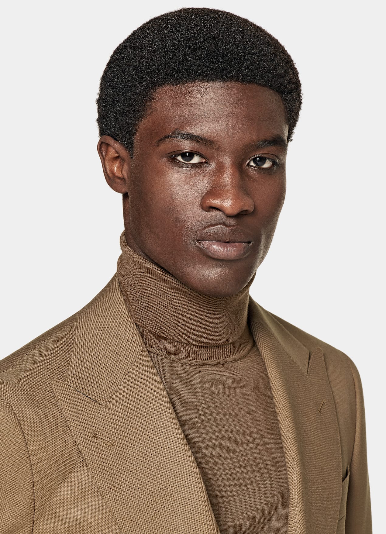Costume Havana coupe Tailored marron moyen