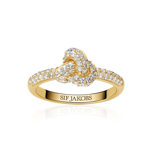 Sif Jakobs Jewellery Imperia Piccolo Ring, Gold Plated, 54
