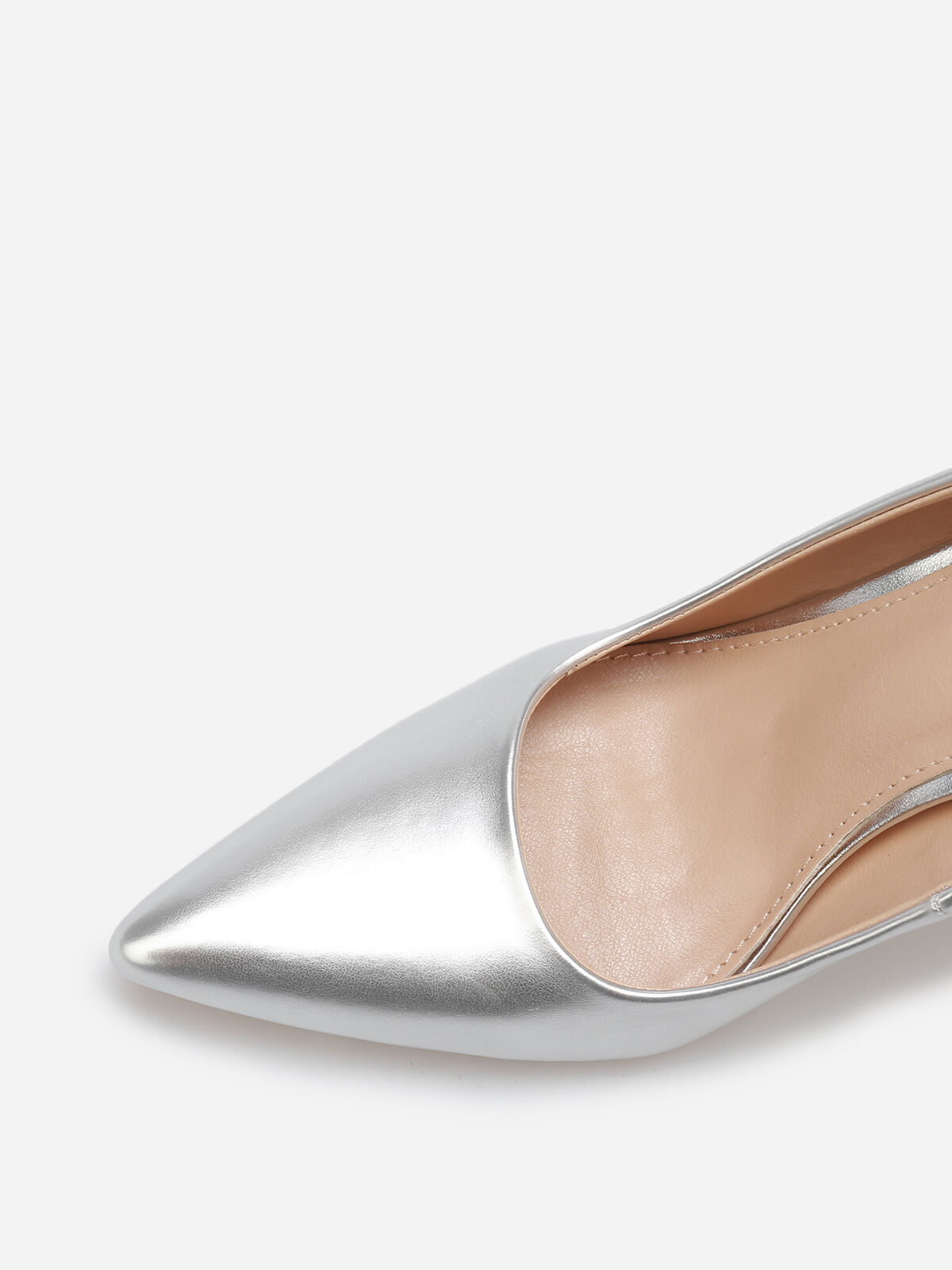Stilettos pointus à talon aiguille- Argenté