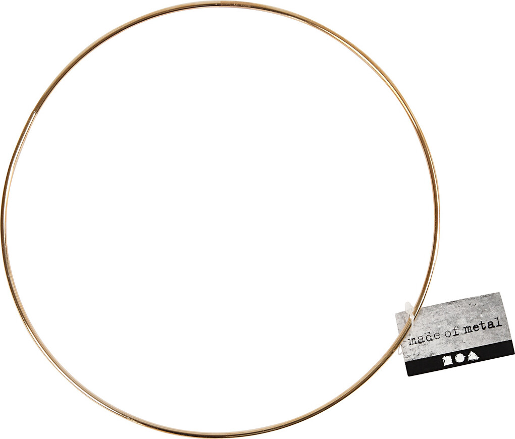 Metalring - Ø 20 CM - Tykkelse 3 MM - Guld - 1 Stk