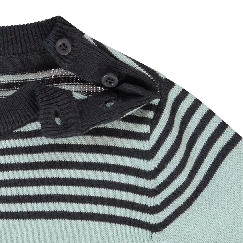 Pull rayé fantaisie pour bébé garçon - Vert