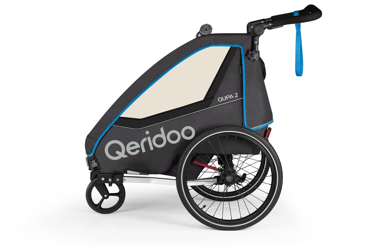 Qeridoo Fahrradanhänger QUPA 2 Blue