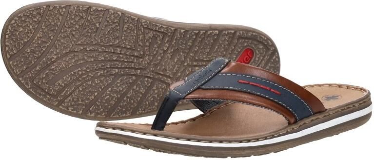 Rieker Comfortabele leren herenslipper Brown Heren