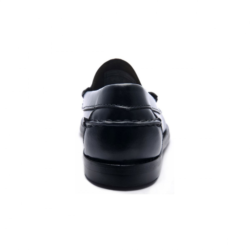 CLASSIC DAN Black-Mocassin pour enfant en cuir