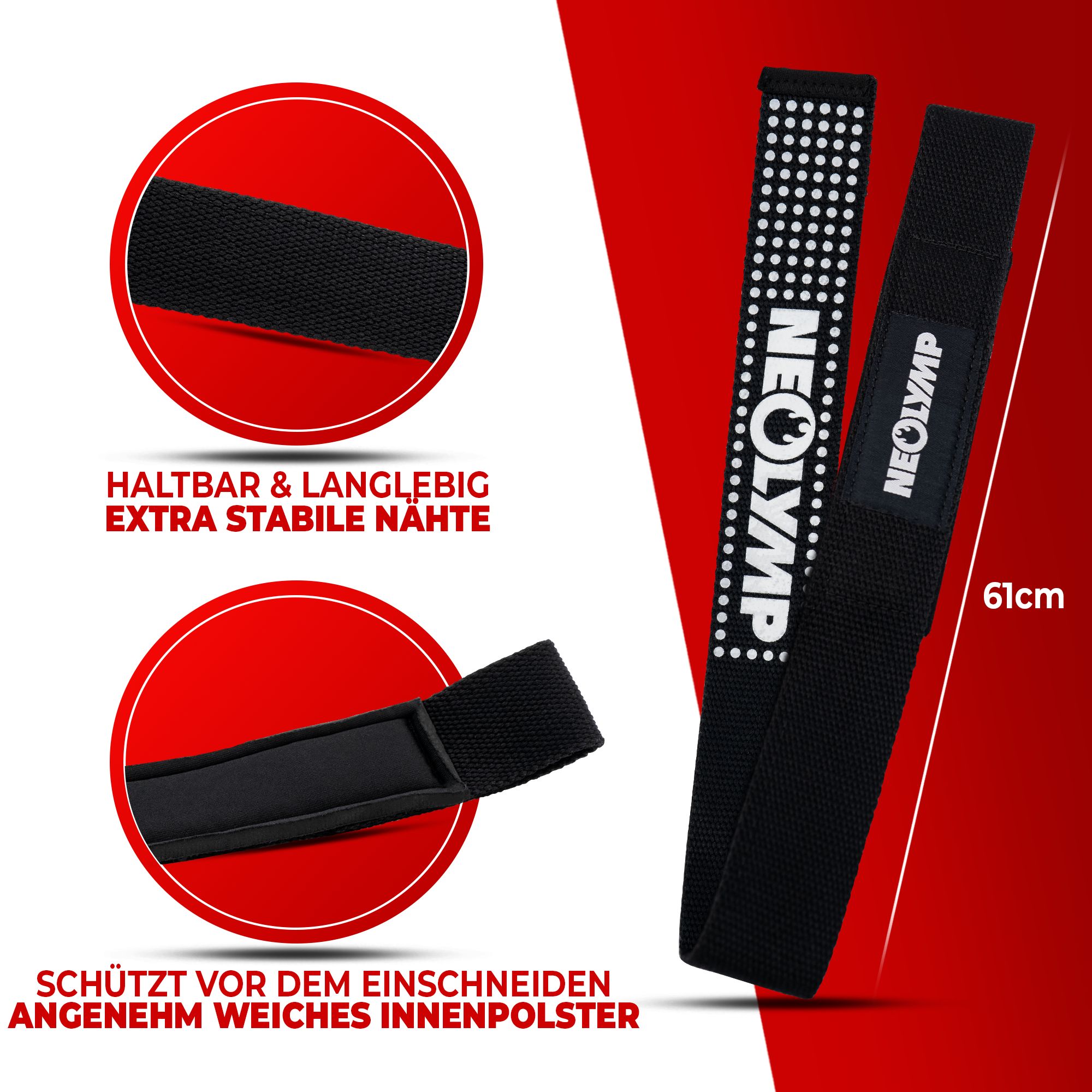 NEOLYMP Zughilfen Schwarz mit Silikon