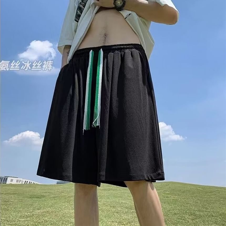Jozev - Effen shorts met trekkoordtaille