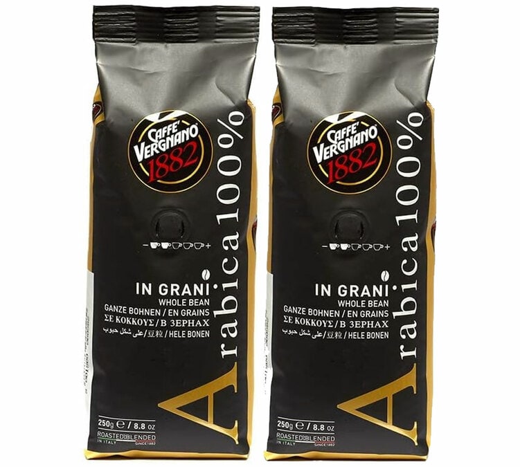 Café en grains 100% Arabica - 250g x 2 - Caffè Vergnano