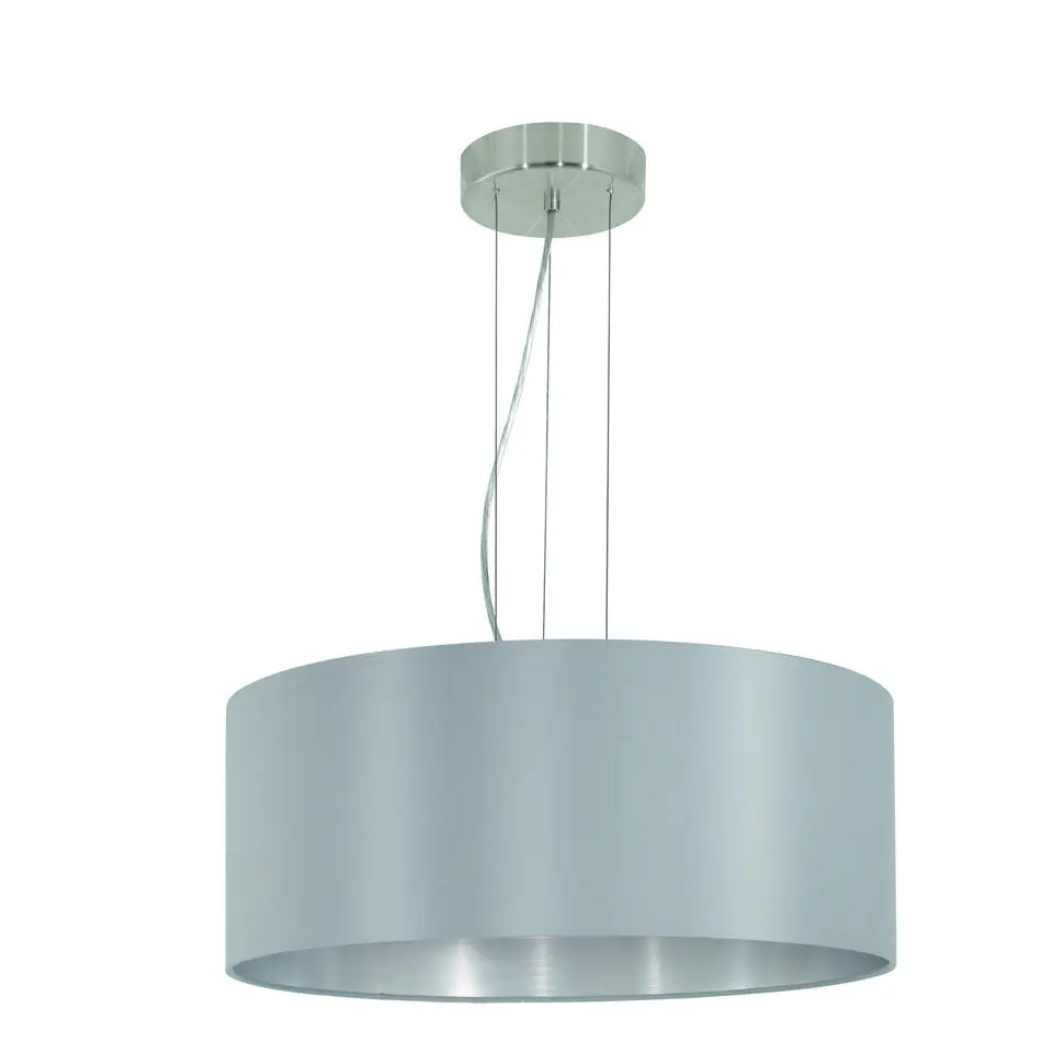 EGLOMaserlo-Hanglamp -Ø53cm-Nikkel-Mat-Grijs,Zilver