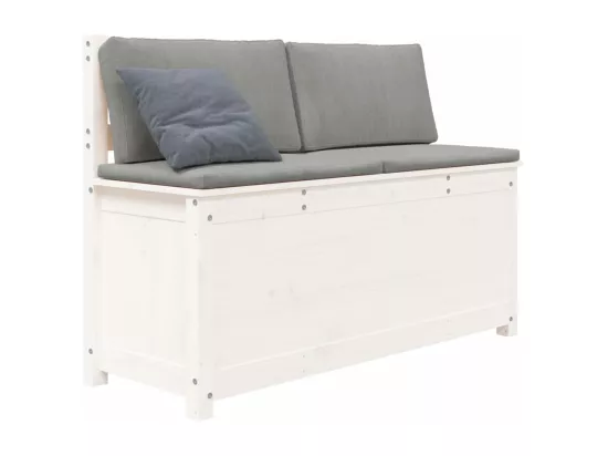 Banc Blanc 110x41x76,5 cm Bois de pin massif