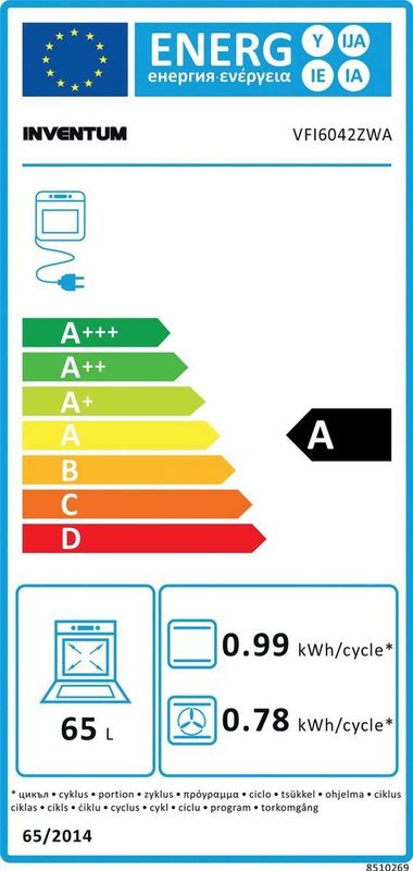 Inventum VFI6042ZWA - Vrijstaand Inductie Fornuis - Zwart - 4 Kookzones - 60 cm - 65 Liter