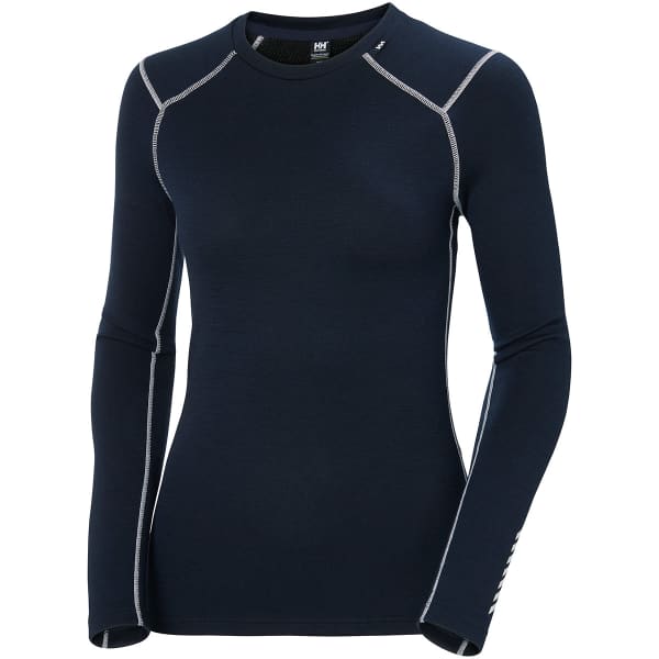 T-shirt thermique HELLY HANSEN W LIFA MERINO MIDWEIGHT CREW NAVY