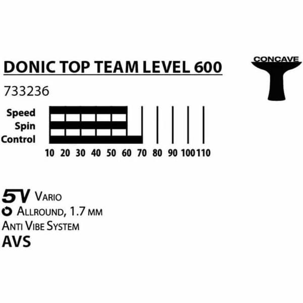 Pingpong Racket Schildkröt Top Team 600
