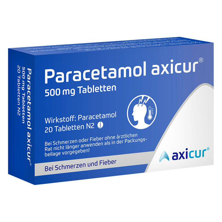 Paracetamol axicur® 500 mg Tabletten , 20 St