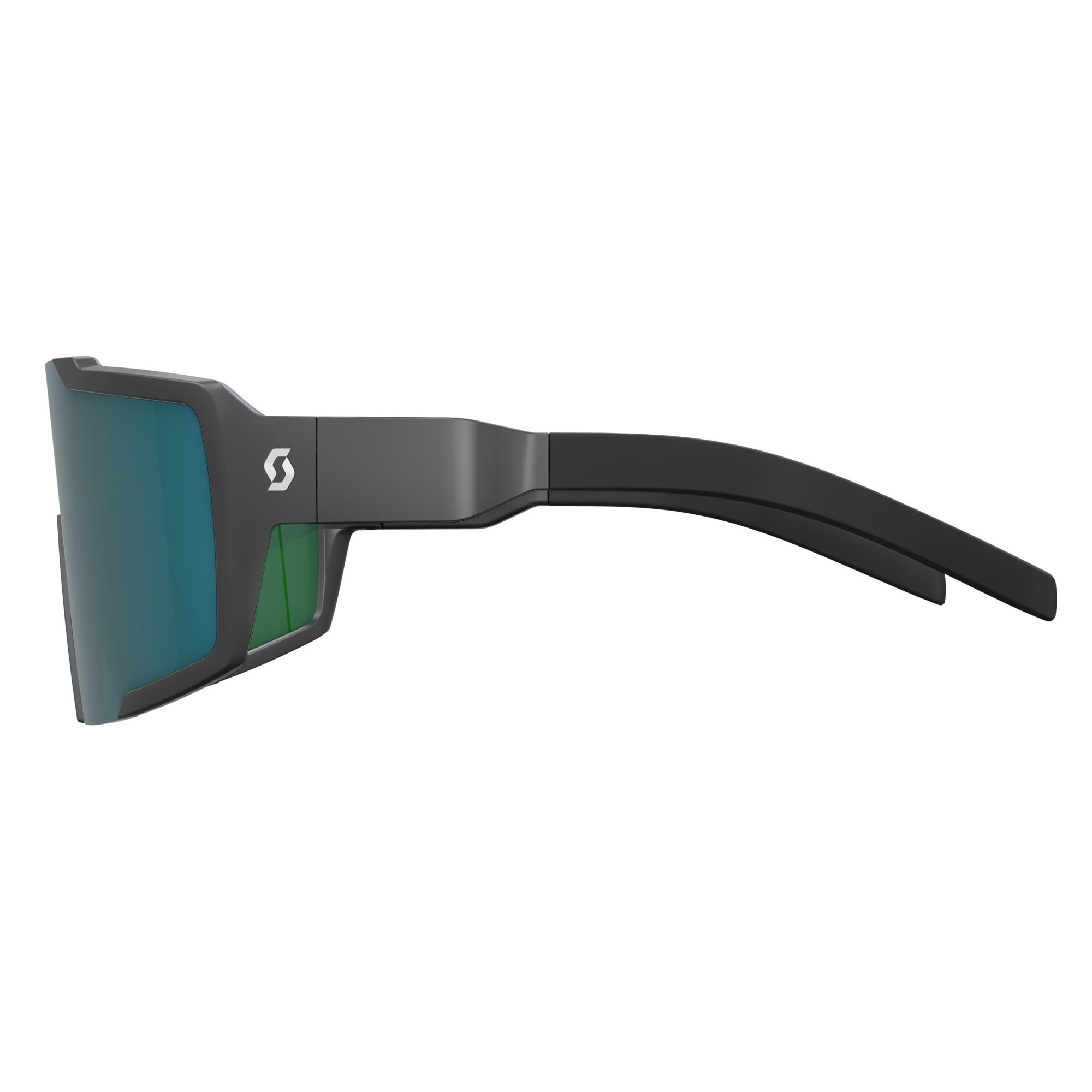 SCOTT Shield Compact cykelbriller Black Matt/Green Chrome