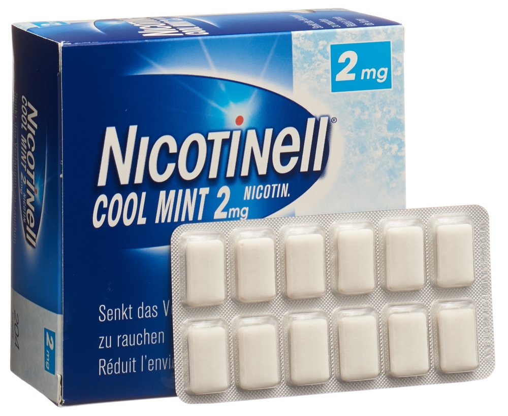 NICOTINELL Gum Kaupast 2 mg cool mint Blist 204 Stk