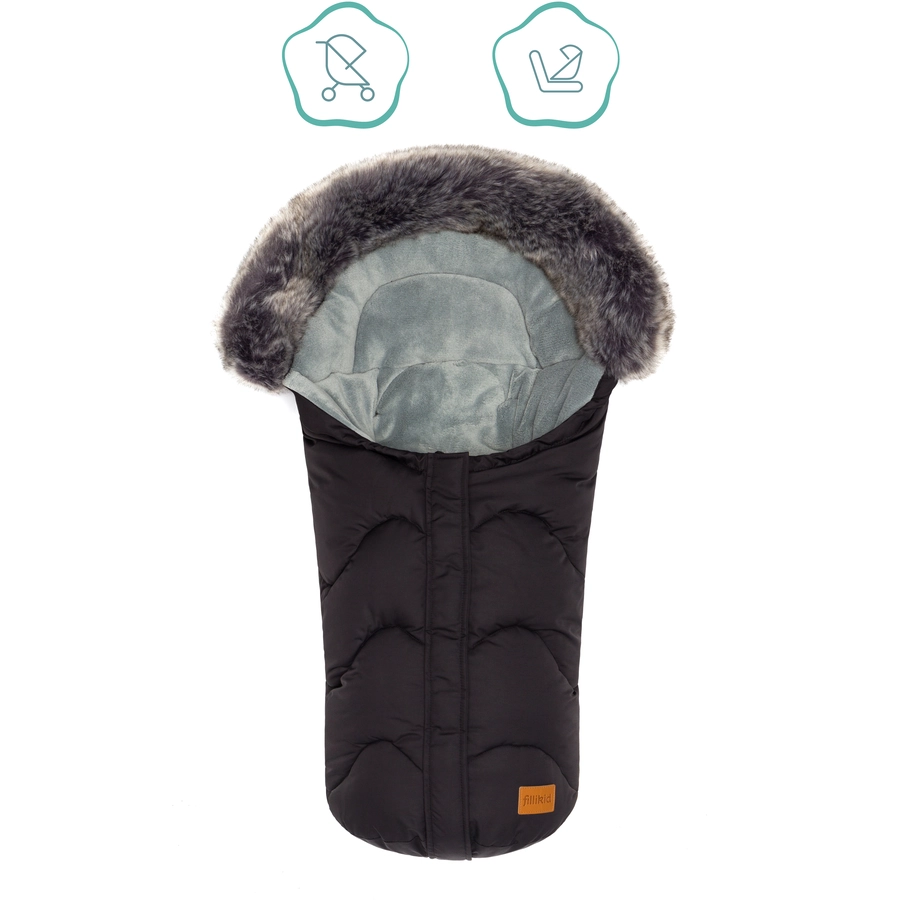fillikid Winterfußsack Lhotse für Babyschale Schwarz