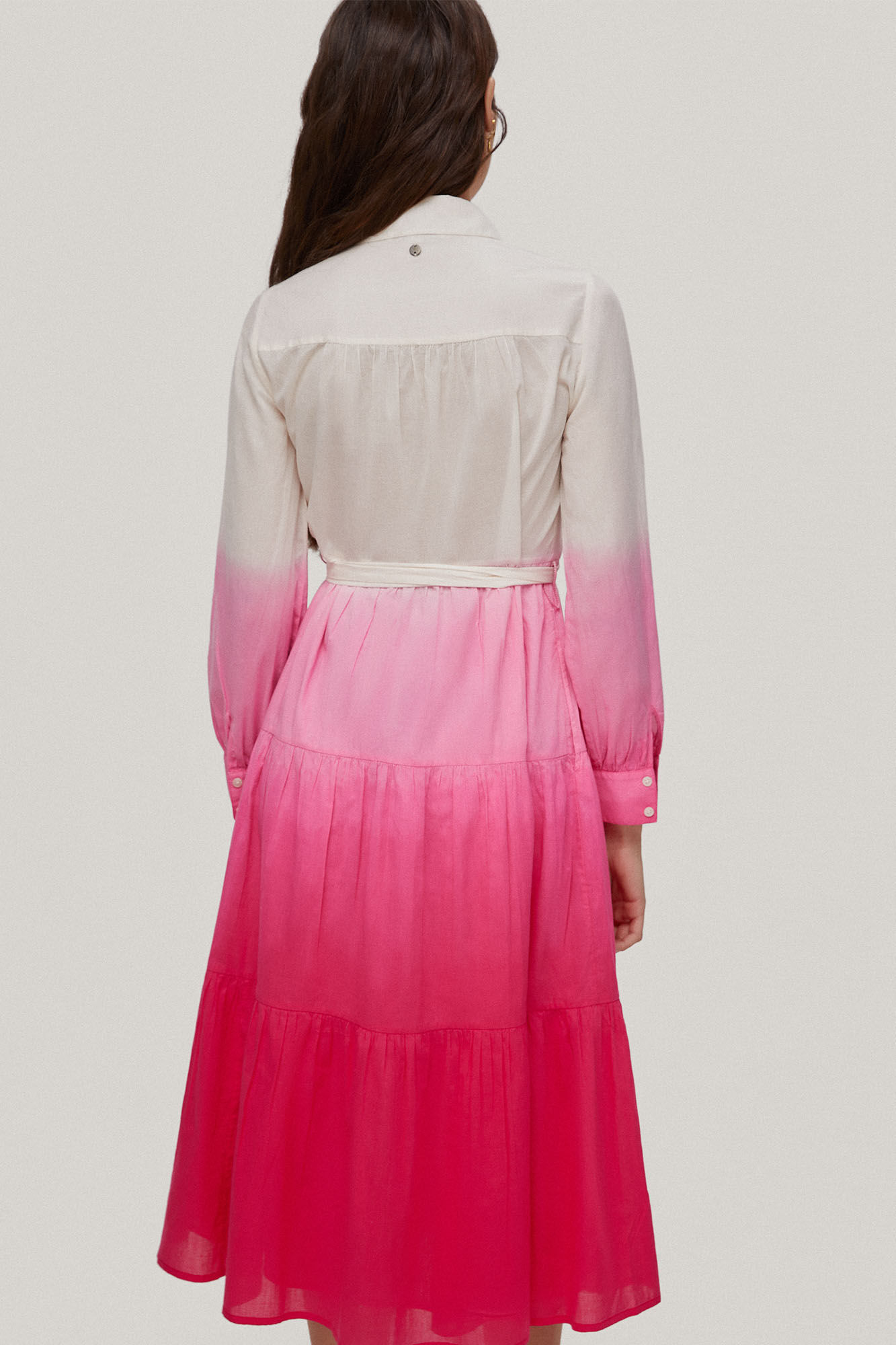 Vestido camisa tie-dye - Rosa