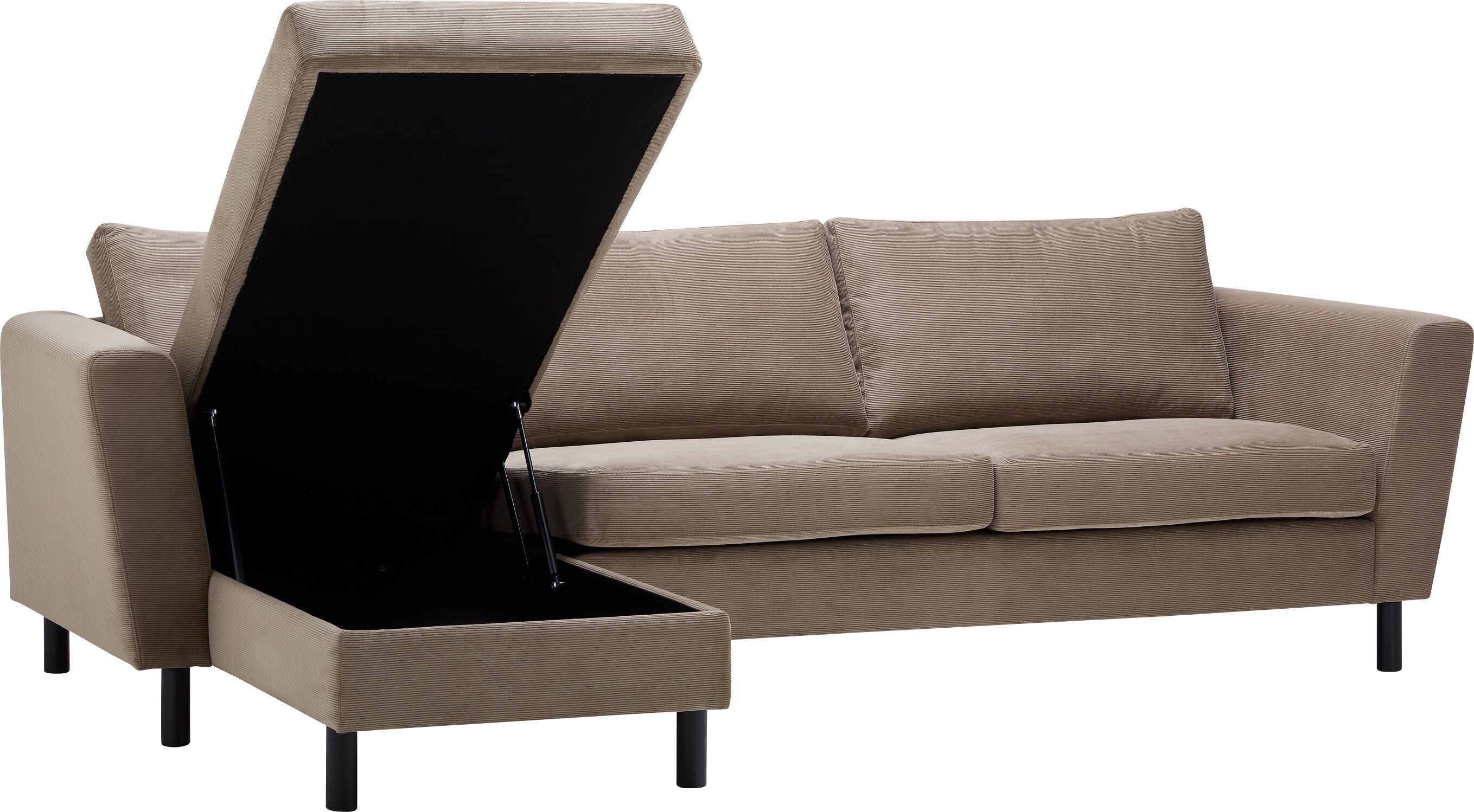 DIENER Ecksofa - Taupe / B: 235.0 cm x T: 156.0 cm x H: 81.0 cm