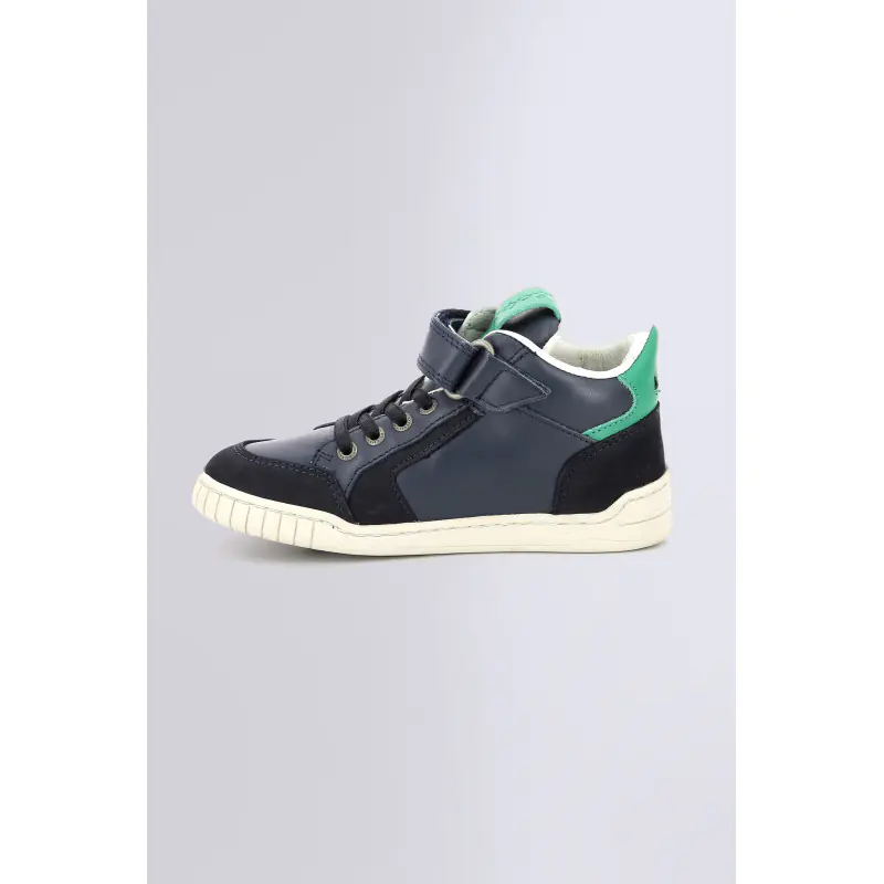 WINCKY CDT MARINE VERT BLEU (28-38) SNEAKERS HAUTES Cuir  Garçon