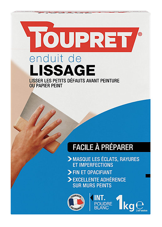 Enduit de lissage en poudre Toupret 1kg