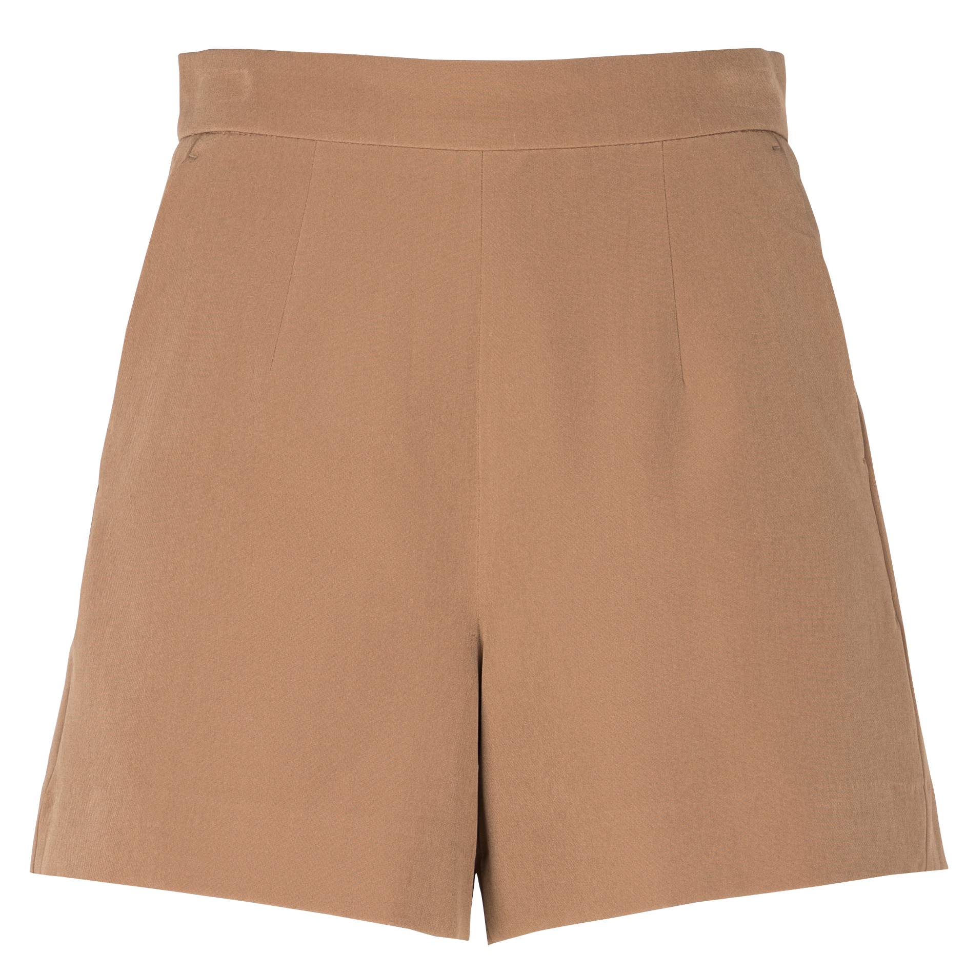 MATHILDA - Short droit taille haute| Marron