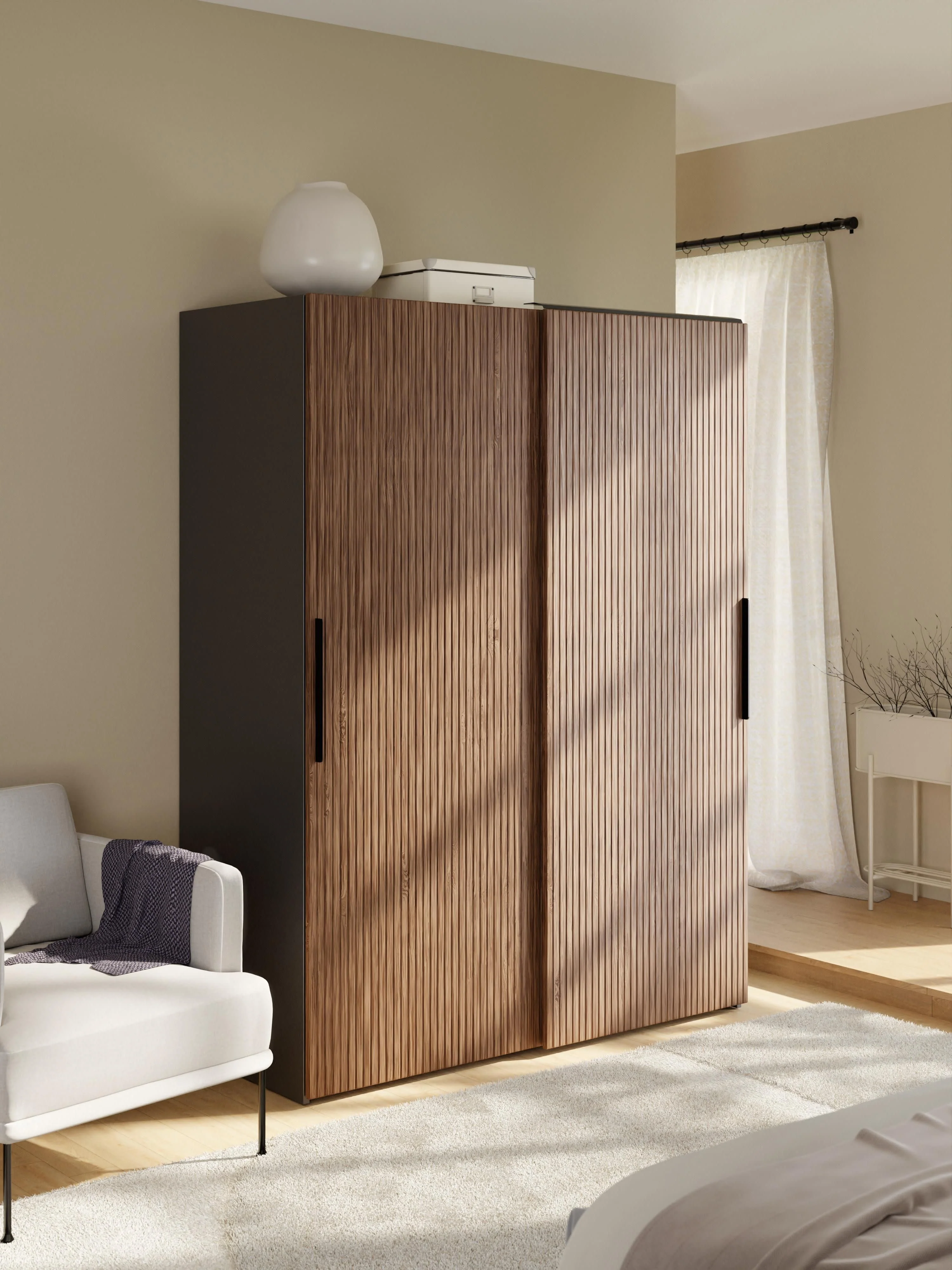 Modulaire schuifdeurkast Simone, 150 cm breed, diverse varianten