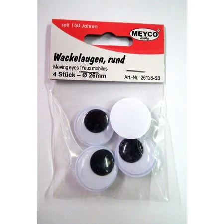 Meyco Wackelaugen 26mm, 4 Stück