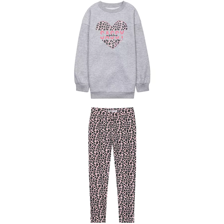 MINOTI Top und Leggings im Set Grau