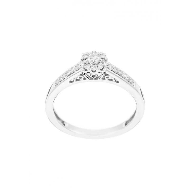 Bague Or Blanc et Diamants