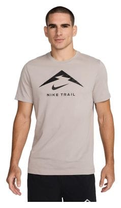 Maillot manches courtes Nike Dri-Fit Trail logo Gris Homme