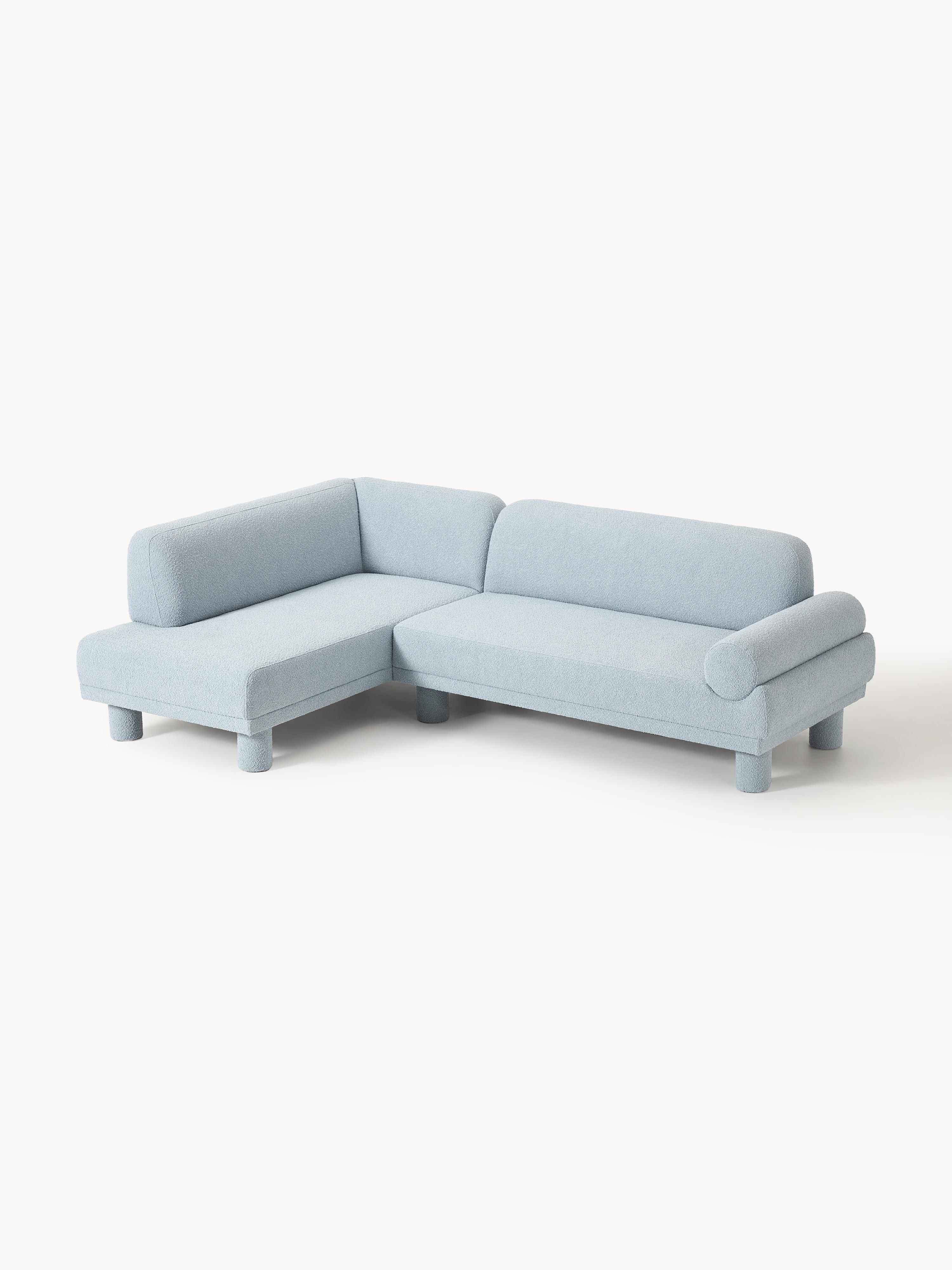 Bouclé hoekbank Lilo