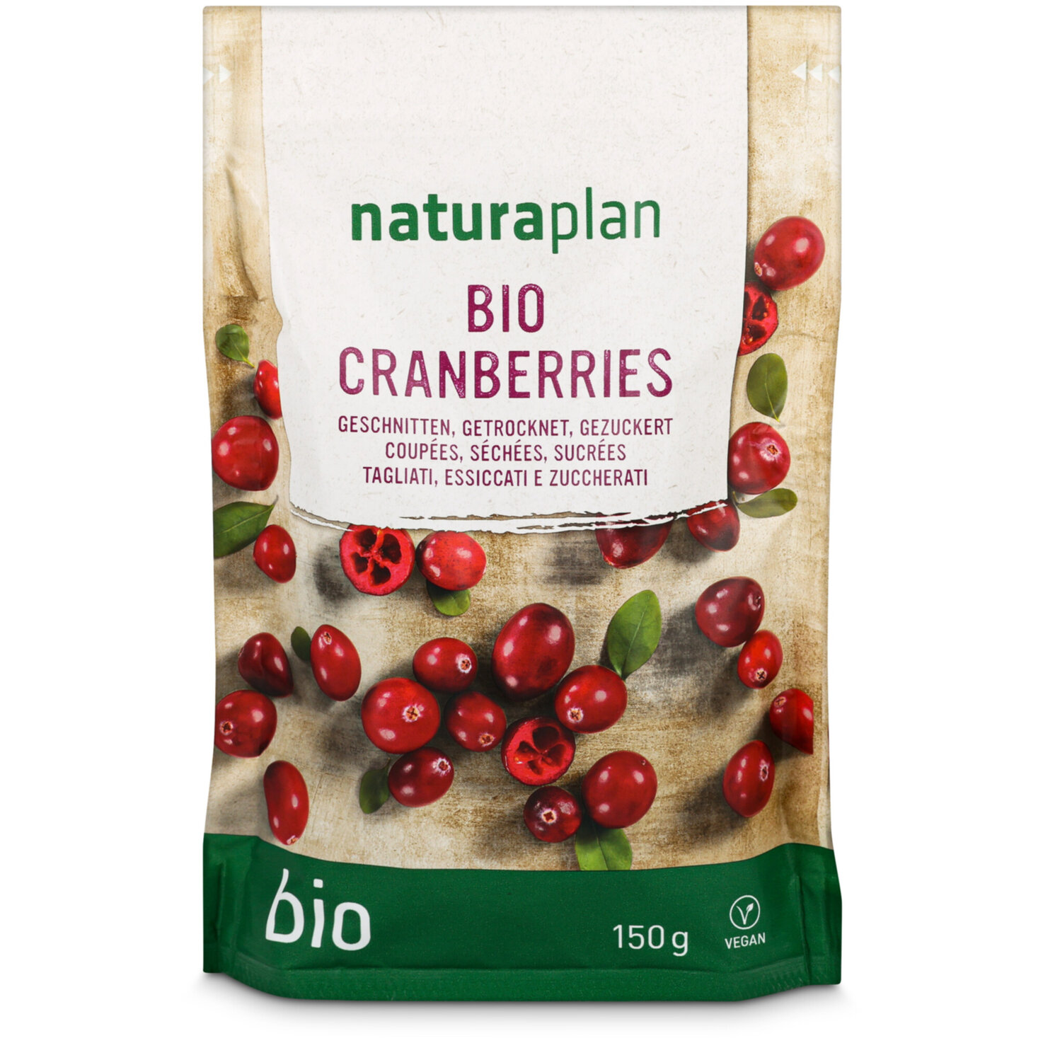 Naturaplan Bio Cranberries geschnitten