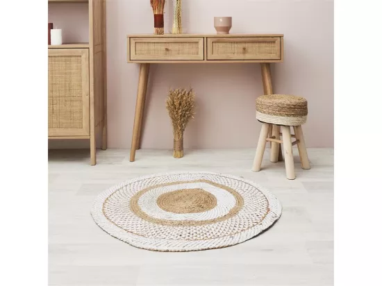 Tapis Rond Déco en Jute 