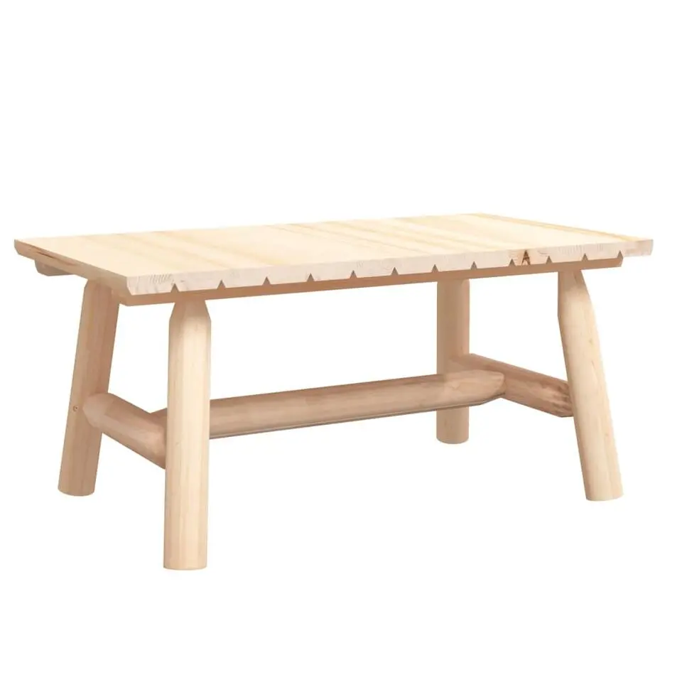 vidaXL - Salontafel - Naturel - Massief vurenhout - 90x50x41 cm