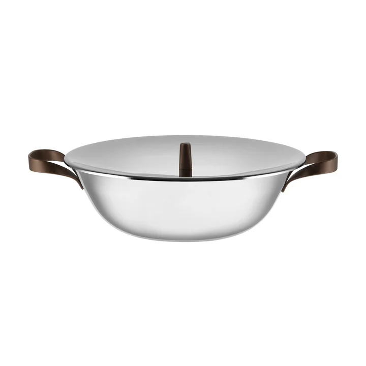 Alessi - Edo Wok ohne Deckel Ø 36 cm, Edelstahl
