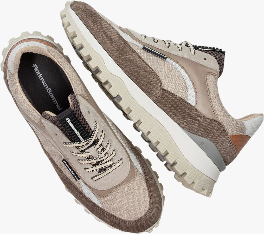 beige floris van bommel lage sneakers sfm-10156 de grommer