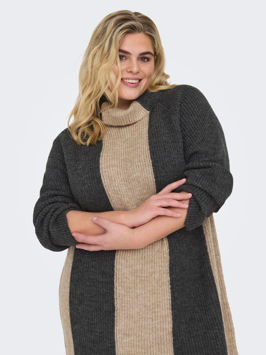 CARJANE Kurzes Kleid Dark Grey Melange